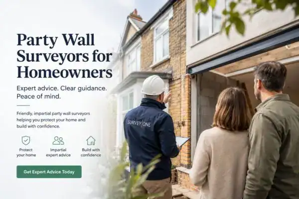 Image of couple with Party wall survey from Survey One Amersham